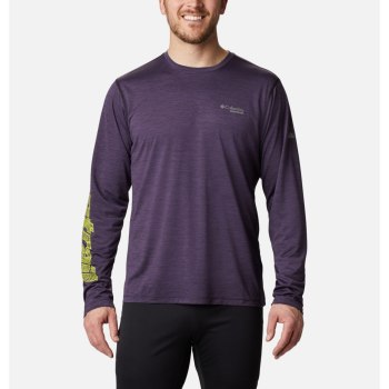 Columbia Trinity Trail II Long Sleeve, Sudaderas Morados Para Hombre | 071895-QYR